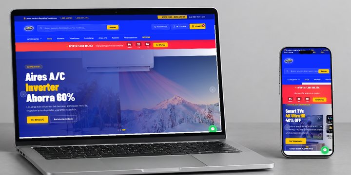 Chenel Electromuebles: su web en computadora y celular