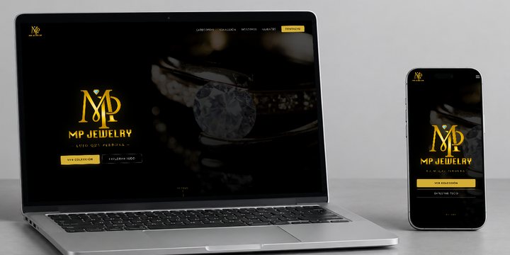 MP Jewelry: su web en computadora y celular