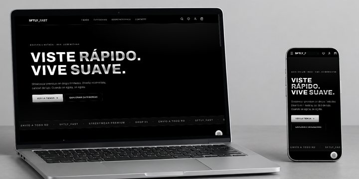 SFTLY_Fast: su web en computadora y celular