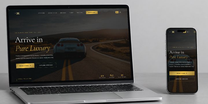 TripXi Rides: su web en computadora y celular